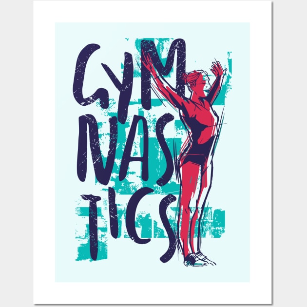 I Love Gymnastics // Gymnastics Lover Wall Art by SLAG_Creative